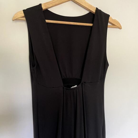 Cotton-On black maxi dress open back high neckline women's size S pencil skirt - Picture 3 of 7